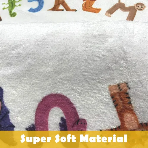 Miniatura 4 de Alfombra redonda de juegos para niños, alfombras ABC para niños, niños pequeños y bebés, alfombra de área de guardería, alfombra de juego suave