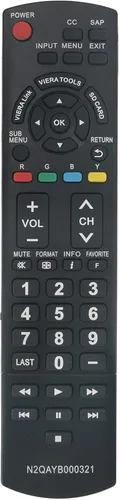 N2QAYB000321 - Mando a distancia reemplazado para TV de plasma LCD Panasonic TC-26LX14 TC-L26X1 TC-32LX14 TC-L32C12K TC-L32C12N TC-L32G1 TC-L37S1