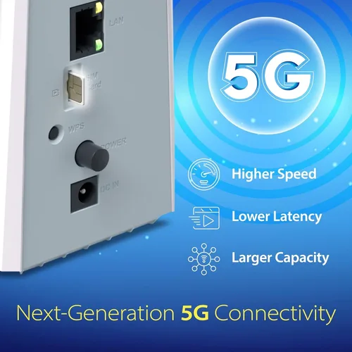 Miniatura 5 de Router WiFi 6 G530 5G NR AX3000 con ranura para tarjeta SIM, puerta de enlace celular, antenas optimizadas de alta ganancia, failover dual WAN