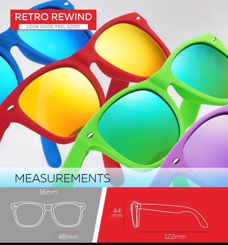 Miniatura 17 de Retro Rewind Lentes de sol para niños y niñas de 3 a 12 años, inastillables, UV400, lentes de sol para niños pequeños