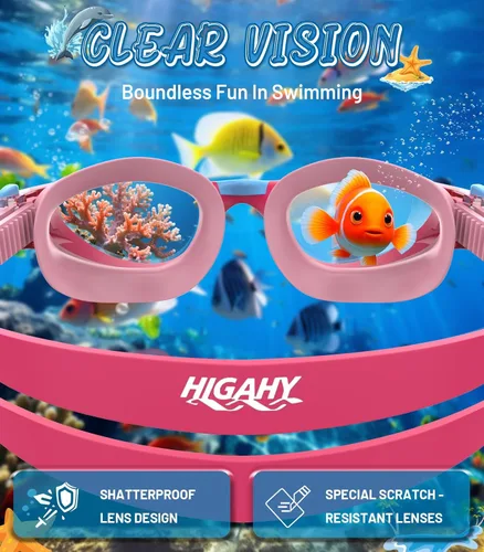 Miniatura 4 de Kids Swim Goggles, Anti-Fog UV Protection, Leakproof Adjustable Strap Swimming Goggles for Boys Girls Ages 6–14 Pinkblue - Lente rosa