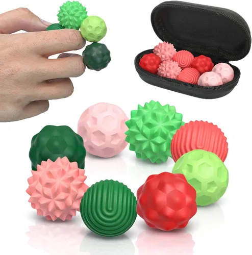Miniatura 13 de Juguetes de Pelotas Magnéticas de Silicona Fidget, 8 Piezas con Texturas de Atracción, Pelota Sensorial Fidget con Carcasa de Silicona para Adultos