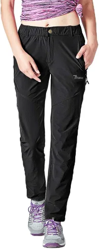 Miniatura 2 de Gopune pantalones ligeros de senderismo para mujer, para exteriores, de secado rápido, resistentes al agua, pantalones de montaña