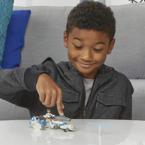 Miniatura 4 de STAR WARS Mission Fleet Expedition Class OBI-Wan Kenobi Jedi Speeder Chase, figura y vehículo a escala de 2.5 pulgadas, juguetes para niños a partir