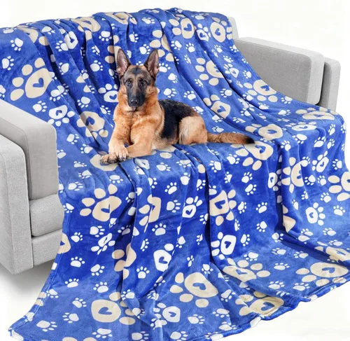 Miniatura 31 de Rezutan Mantas para Perros Grandes, Mantas de Franela para Perros y Gatos Lavables, Suave Manta para Mascotas y Funda para Jaula de Perro, Lindo