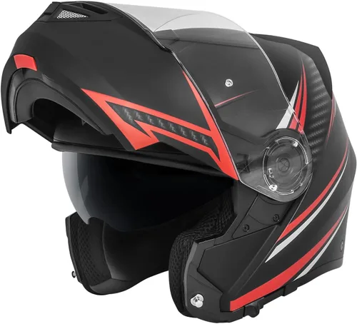Miniatura 12 de VCAN VX28 Casco modular de motocicleta abatible de cara completa, aprobado por DOT, almohadilla Coolmax para mejillas y listo para OTG