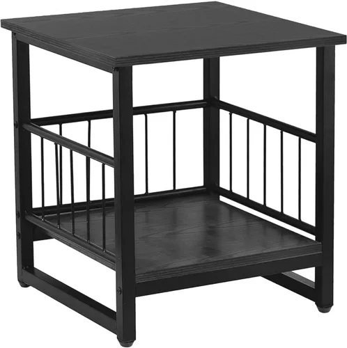 Mesa auxiliar, mesa auxiliar industrial con estante de almacenamiento de 2 neumáticos, mini soporte para refrigerador de 180 libras con patas