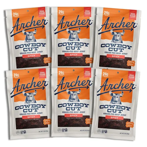 Miniatura 6 de Country Archer Bbq de carne seca de res alimentada con hierba, aperitivo de carne sin azúcar, paquete de bocadillos de proteína sin azúcar, sabor a