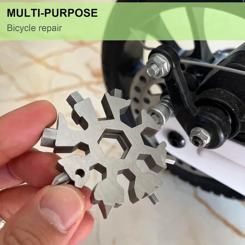 Miniatura 3 de CUXIXA Relleno de calcetines para hombres, multiherramienta 18 en 1, multiherramienta de copo de nieve de acero inoxidable, accesorios geniales