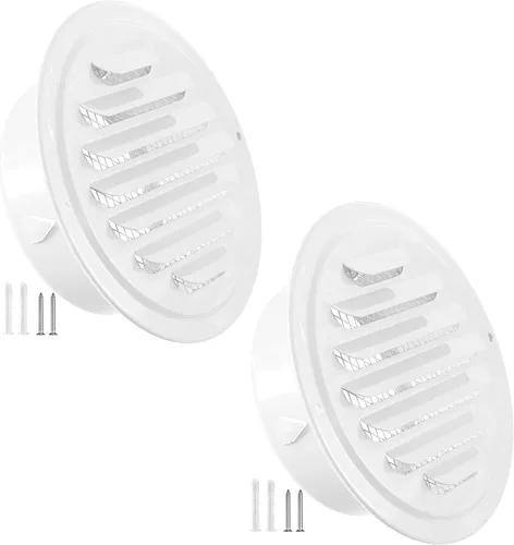 Miniatura 14 de Rejillas de ventilación de acero inoxidable de 10 cm, HG Power, cubierta redonda con malla de pantalla, rejilla de ventilación de aire para pared