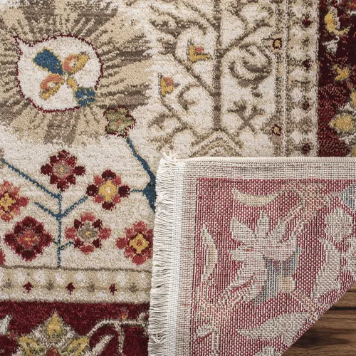 Miniatura 28 de SAFAVIEH Kashan Collection - Alfombra de área de 2 x 3 pies, color beige y gris pardo, diseño oriental tradicional, no desprende pelusa y de fácil
