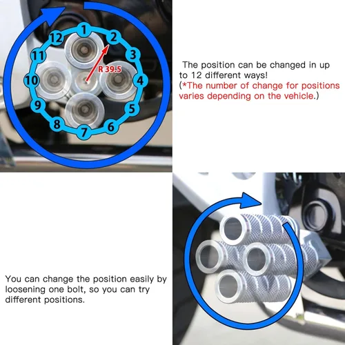 Miniatura 2 de Clavija de pie delantera ajustable (compatible con SUZUKI Gixxer/GSX250R/V-STROM250) (azul)