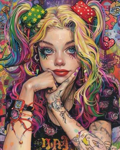 Miniatura 15 de Kit de Pintura por Números de Retrato de Mujer Calavera de Azúcar al Óleo de 16 x 20 Pulgadas, Lienzo para Halloween, Decoración para Mujeres, Chica