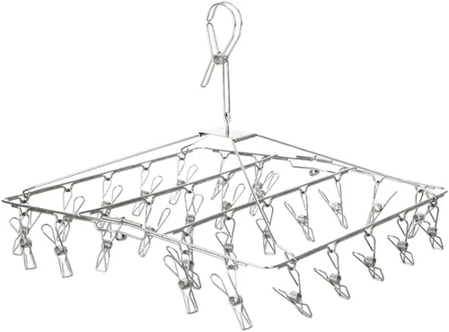 YBM HOME Estante de secado de ropa interior con 28 clips para secar toallas, sujetadores, calcetines, ropa de bebé, lencería y ropa de cama, estante