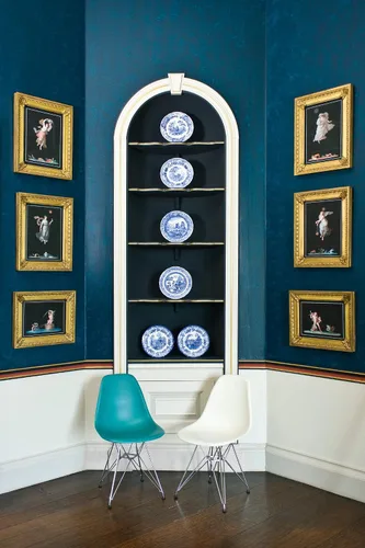 Miniatura 6 de Spode. Platos georgianos azules. Conjunto de 6, en varios motivos.