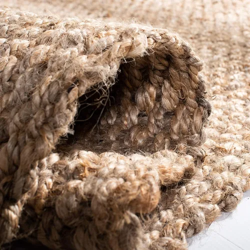 Miniatura 6 de Alfombra de área de yute natural tejido a mano Safavieh NF467A, de la colección de fibra natural (5 ft x 8 ft), Yute, Natural