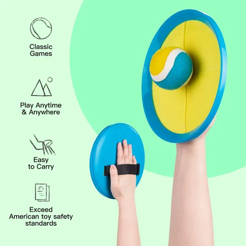 Miniatura 3 de Juego de pelota para lanzar y atrapar mejorado, juegos al aire libre para niños, rellenos de calcetines para juegos familiares, juguetes de playa