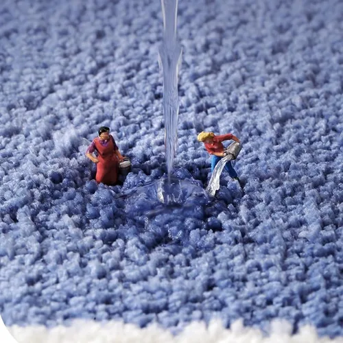 Miniatura 6 de Tapete de baño suave con diseño de margarita, divertido tapete de baño antideslizante absorbente de agua, lavable a máquina (azul)