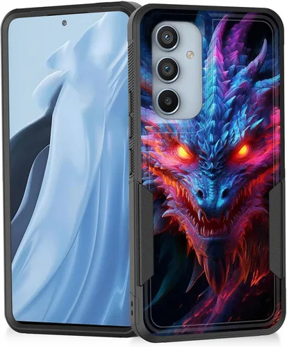 Miniatura 207 de Funda para Galaxy A14 5G, resistente de doble capa híbrida de policarbonato duro, goma suave, a prueba de golpes, funda protectora resistente