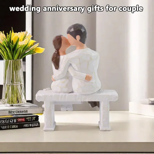 Miniatura 4 de jinhuoba Figuras románticas para parejas, escultura pintada a mano, el mejor regalo de San Valentín, matrimonio, aniversario, boda, compromiso