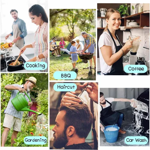 Miniatura 5 de Magimagine Delantal personalizado para mujeres y hombres – Delantal familiar personalizado con texto de dos bolsillos personalizado miel delantal