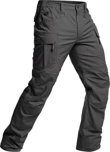 Miniatura 8 de CQR - Pantalones tácticos elásticos para hombre, pantalones cargo de ripstop resistentes al agua, pantalones ligeros para trabajo al aire libre
