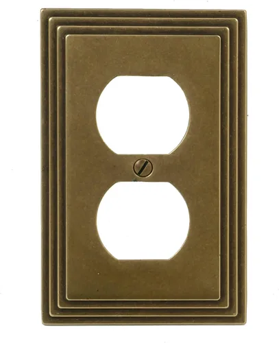 Miniatura 38 de Amerelle Steps - Placa de pared de metal fundido dúplex individual en níquel satinado
