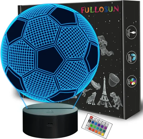 Miniatura 10 de FULLOSUN Luz nocturna 3D de béisbol, regalos deportivos, lámpara de noche para Navidad, vacaciones, cumpleaños, regalos de padres para fanáticos