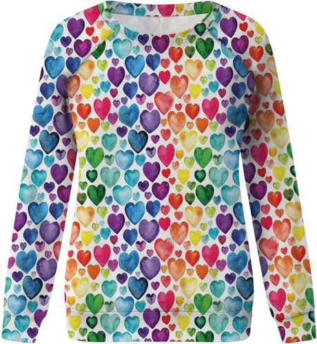 Miniatura 19 de Sudadera de manga larga con estampado de leopardo y corazón para mujer, para el día de San Valentín, sin botones, para niñas, regalos