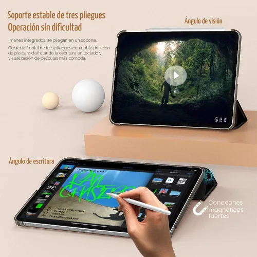 Miniatura 6 de TiMOVO Funda para iPad Air de 11 pulgadas (M3/M2-2025/2024), iPad Air de 5ª generación 2022/4ª generación 2020 de 10.9 pulgadas, cubierta trasera