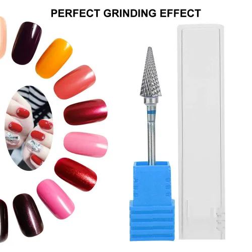 Miniatura 5 de Broca de manicura de acero de tungsteno para arte de uñas, brocas eléctricas para manicura y pedicura, cabeza de molienda, herramientas de arte