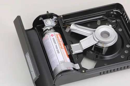 Miniatura 7 de Estufa de camping Iwatani Cassette Feu Butano VA-30, una, NEGRO