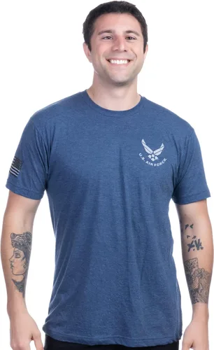 Miniatura 2 de U.S. Air Force Camiseta con licencia de la Fuerza Aérea de los Estados Unidos, camiseta militar para aviadores y veteranos de la USAF para hombres
