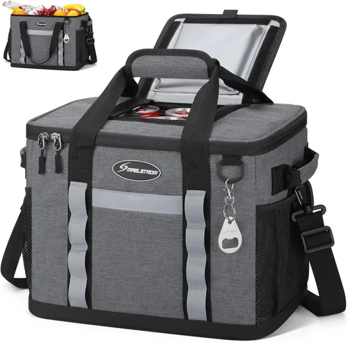 Miniatura 8 de Maelstrom Collapsible Soft Cooler Bag,35/55/75 Cans Beach Cooler with Flip Top Lid, Ice Chest, Leakproof & Portable for Beach, Camping, Road Trips &