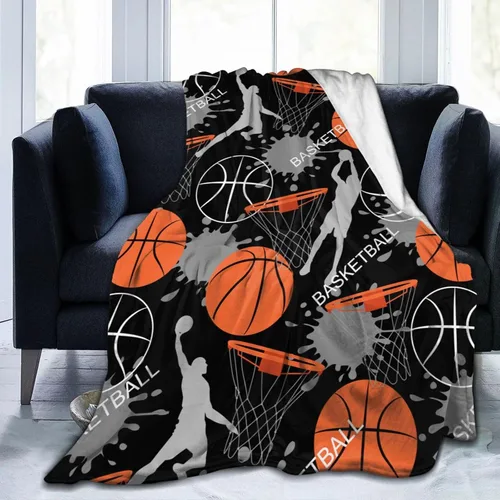 Miniatura 18 de Manta morada con patrón divertido de pelota de golf, ropa de cama suave, cálida y acogedora, manta de franela de vellón de felpa, regalos para niños