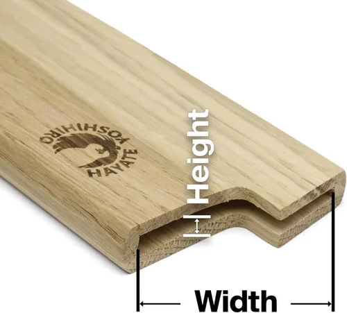 Miniatura 5 de Yoshihiro Protector magnético de hoja de madera de roble Saya para cuchillo Gyuto 7 IN (7.087 in)