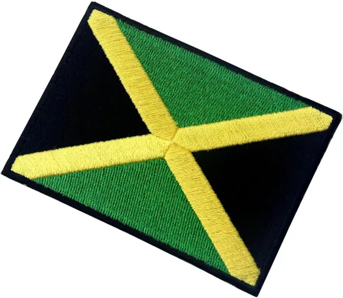 Miniatura 4 de Parche bordado con la bandera de Jamaica Rasta Jamaica Rastafari Nacional para coser