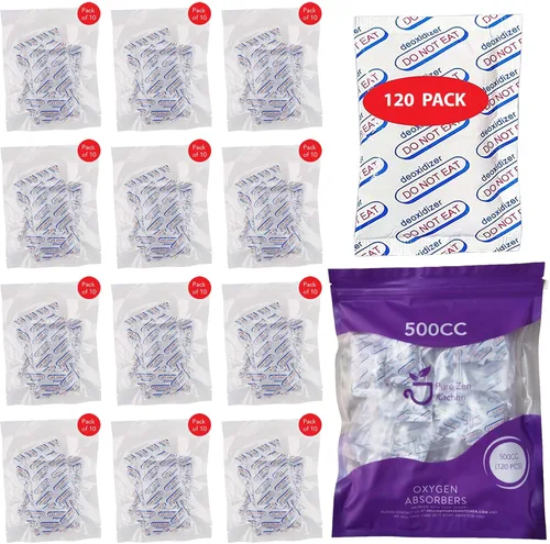 Miniatura 10 de Paquete de 200 absorbentes de oxígeno de 50 cc para almacenamiento de alimentos, paquetes de absorbentes de oxígeno de grado alimenticio para carne