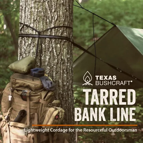 Miniatura 2 de Texas Bushcraft Tarred Bank Line Twine - #36 Cuerda de nailon negro para pesca, camping y supervivencia al aire libre – Cordón resistente