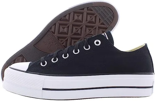 Converse Chuck Taylor All Star Canvas Platform Ox Zapatos para mujer Talla 5.5 Color NegroBlanco, NegroBlanco