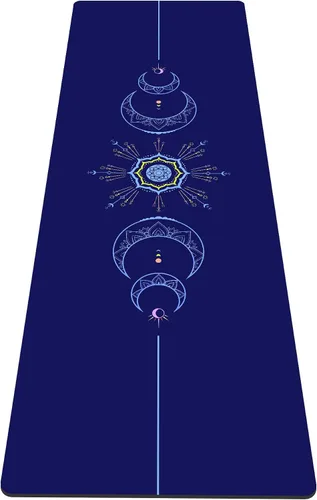 Miniatura 22 de nuveti Alfombrilla de yoga con estampado extra grueso de elastómero termoplástico antideslizante con bolsa de transporte, 72 x 24 pulgadas, extra