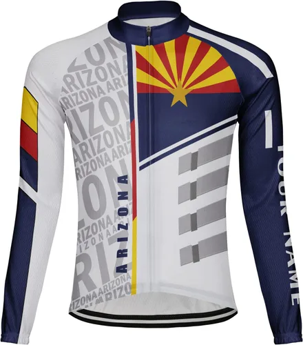 Miniatura 2 de Camiseta de ciclismo personalizada Arizona de manga larga para hombre