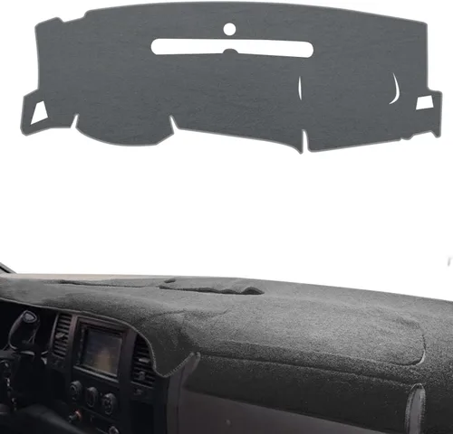 POSAID - Tapete para tablero de salpicadero para Chevy Silverado 2007-2013 y GMC Sierra 07-13 con dos guanteras, gris
