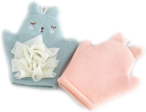 Miniatura 5 de Esponja de baño para niños, lindo guante de baño de animal, esponja de lavado suave para bebé y niños pequeños