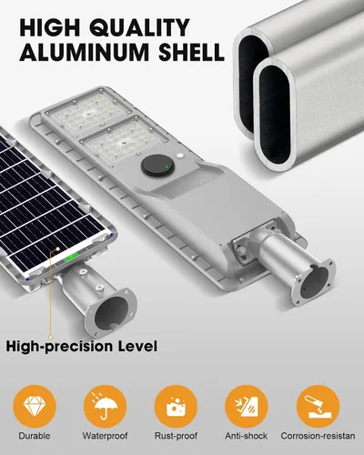 Miniatura 5 de Luces solares de calle de 10000 W para exteriores, impermeables - Luz de inundación con sensor de movimiento súper brillante, del atardecer al