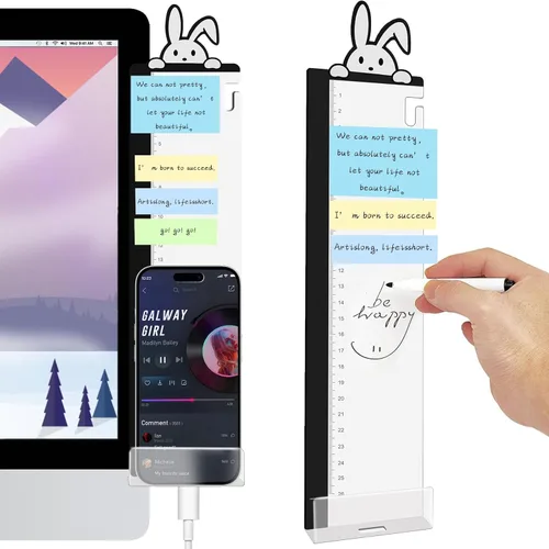 Miniatura 10 de Accesorios de escritorio de oficina, 2 unidades, multifunción, tablero de notas para monitor de computadora, suministros de oficina para mujeres
