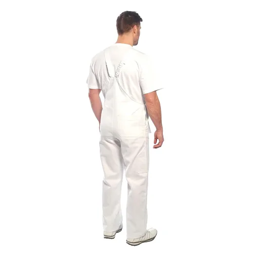 Miniatura 4 de Portwest S810 Bolton - Overol con peto de algodón blanco con bolsillos para las rodillas, talla XXL