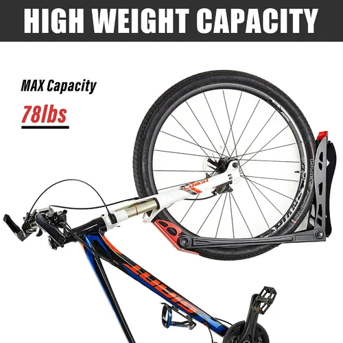 Miniatura 4 de Wallmaster BIKEPAL - Portabicicletas giratorio, montaje en pared, soporte vertical para almacenamiento de bicicletas, ahorro de espacio
