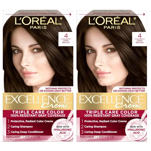 Miniatura 32 de L'Oreal Paris Excellence Crème - Tinte permanente para el cabello, color de cabello de triple cuidado, complejo Pro-Keratine para una cobertura