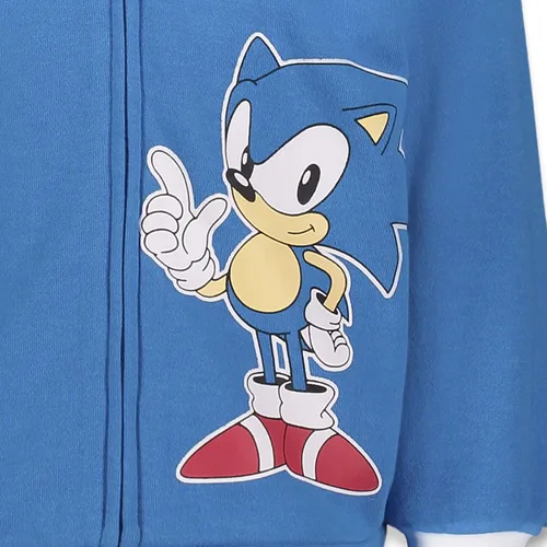 Miniatura 5 de SEGA Sonic the Hedgehog Shadow Knuckles - Sudadera con capucha y cremallera para niños pequeños y grandes